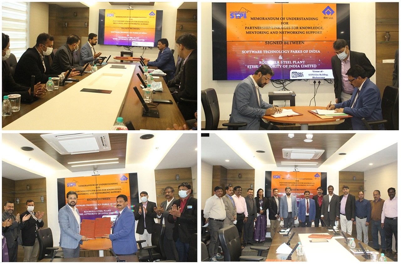 Signing of MoU between STPI-Bhubaneswar and SAIL Rourkela Steel Plant ...